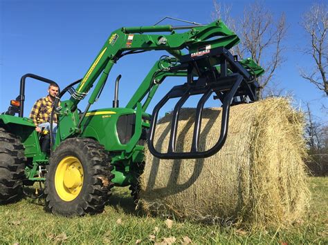 bale grabber for skid steer|john deere round bale grabber.